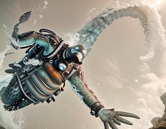 Monstrous Eye of the Bloop Whale in Photorealistic Detail