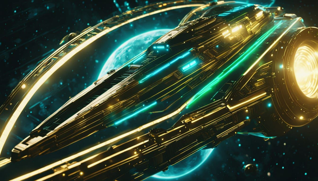 Ethereal Star Cruiser in Orbital Descent, Rennie Mackintosh ...