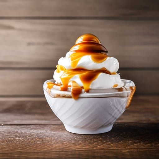 Surreal Caramel Sundae in Vivid Colors
