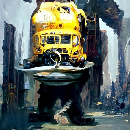Vibrant Oil Portrait of Everyday Life in a Whimsical Manner