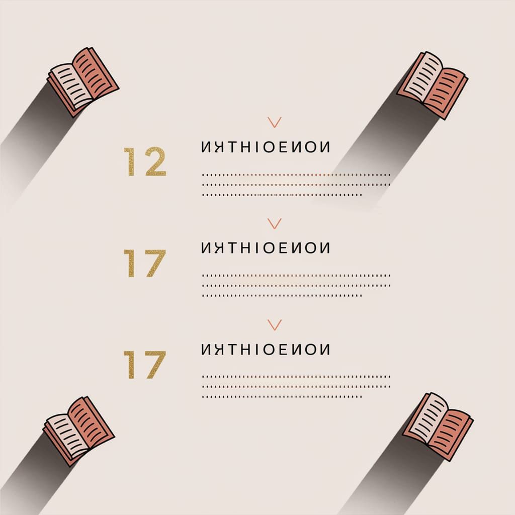 Minimalist Instruction Template with Numbered Steps and Gold...