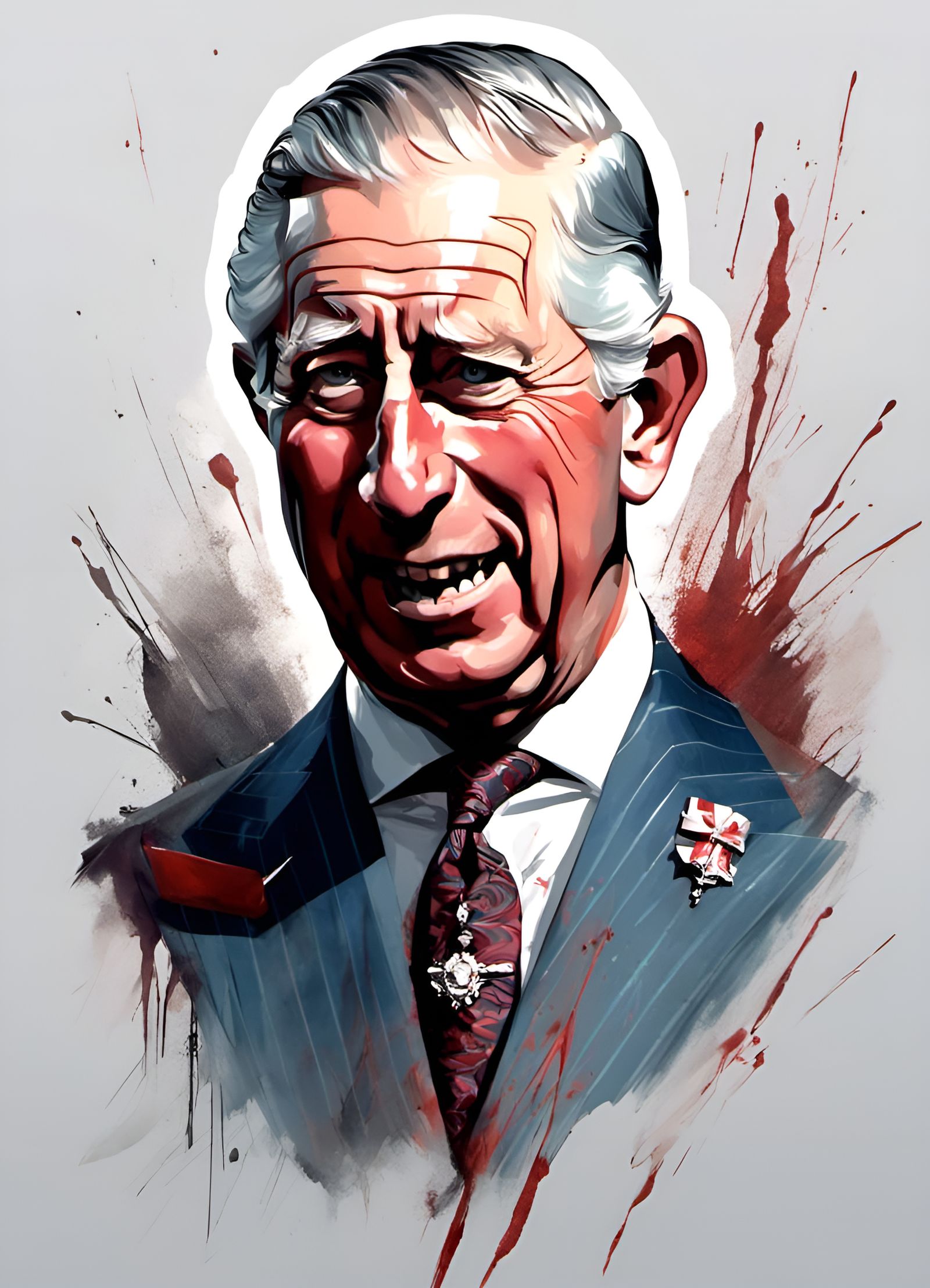 Prince Charles Bares Fanged Smile in Dark Fantasy Portrait