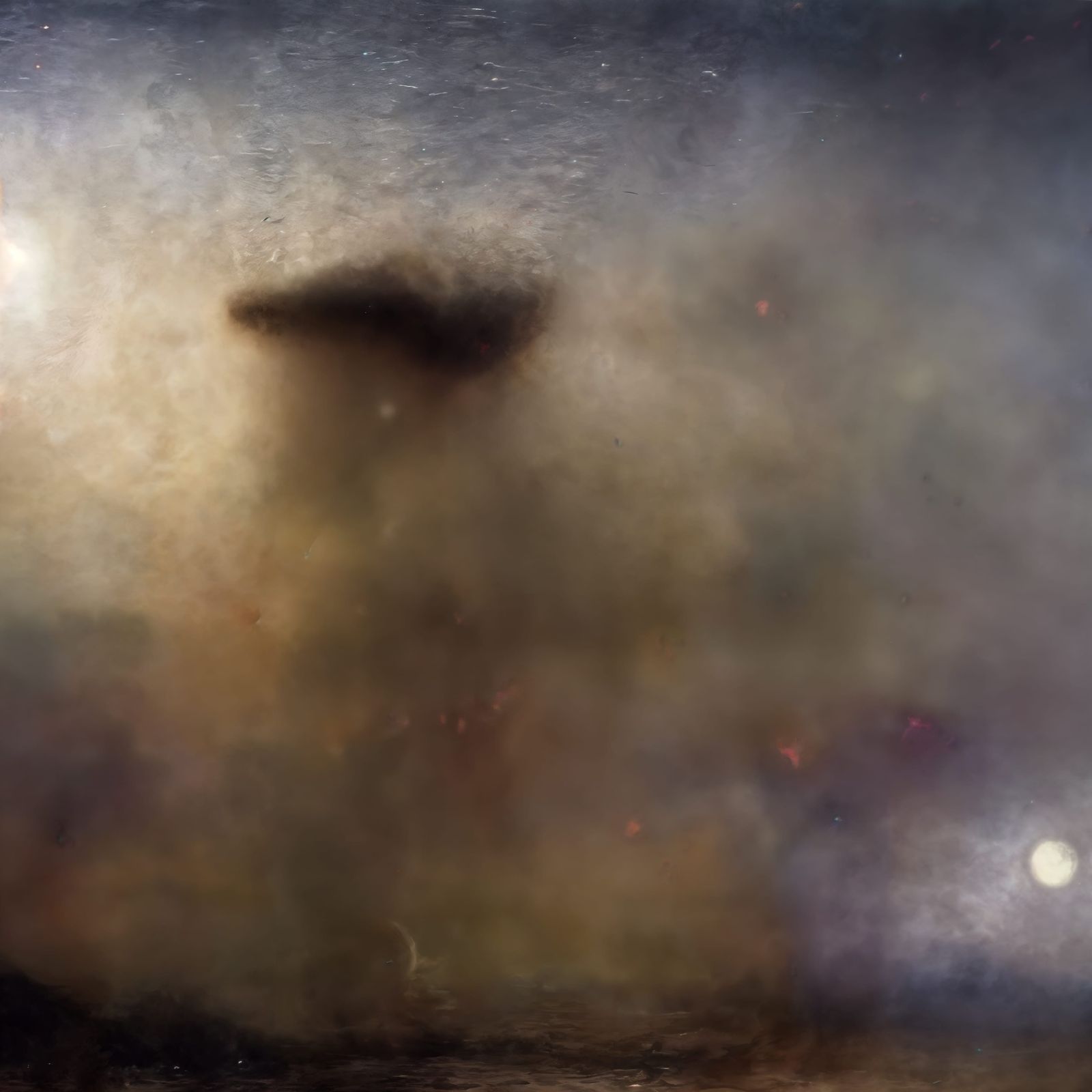 Raining cloud at moonrise...