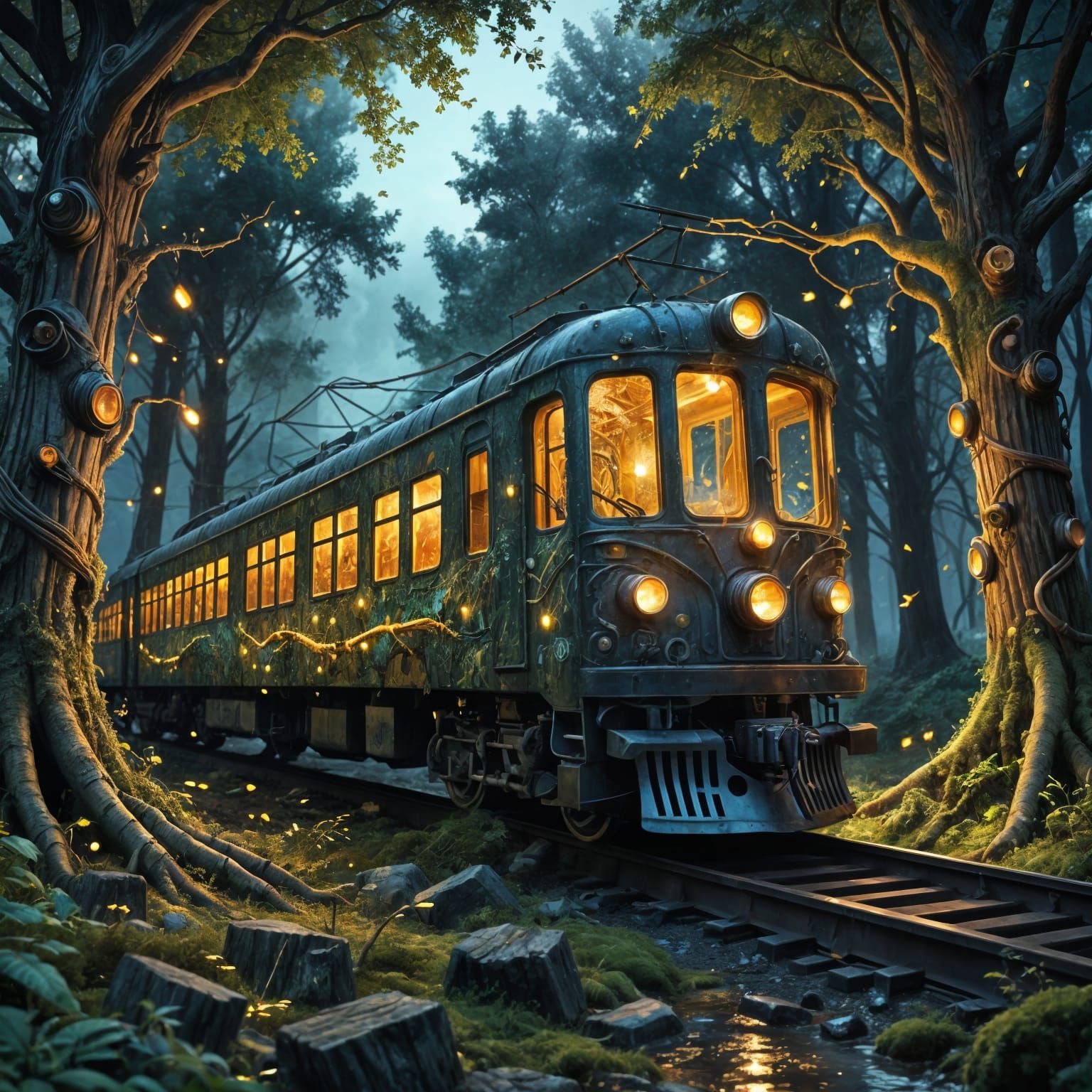 Steampunk Fantasy Train