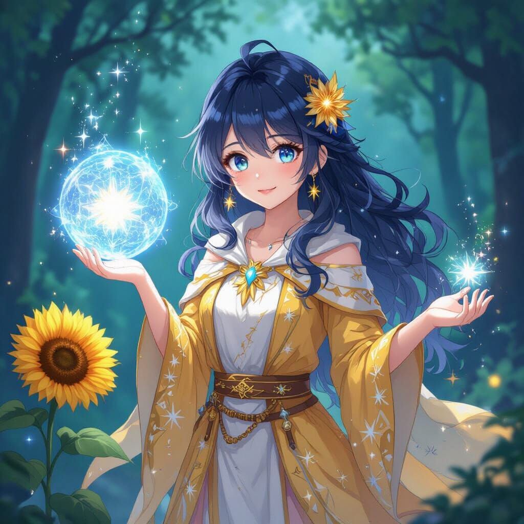 Celestial Forest Goddess of Ice and Light