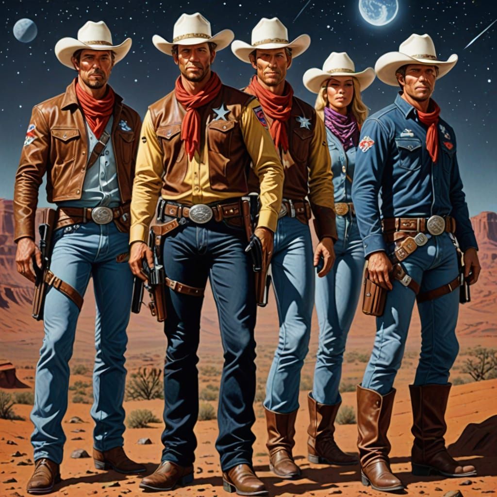 Space Cowboys with Laser Guns and Stardust Bandanas