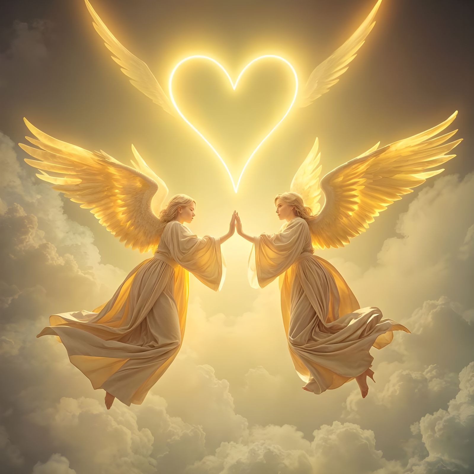 Angelic Heart Formation with Ethereal Light