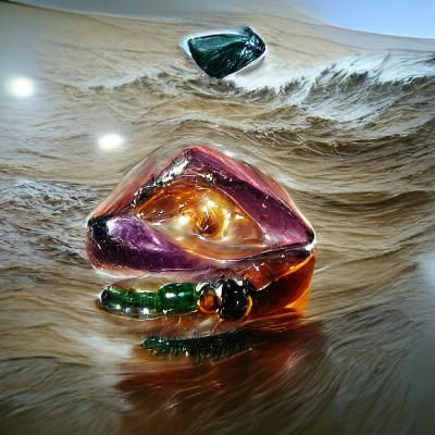 Surreal Gemstone Landscape in Hyperrealistic Colors