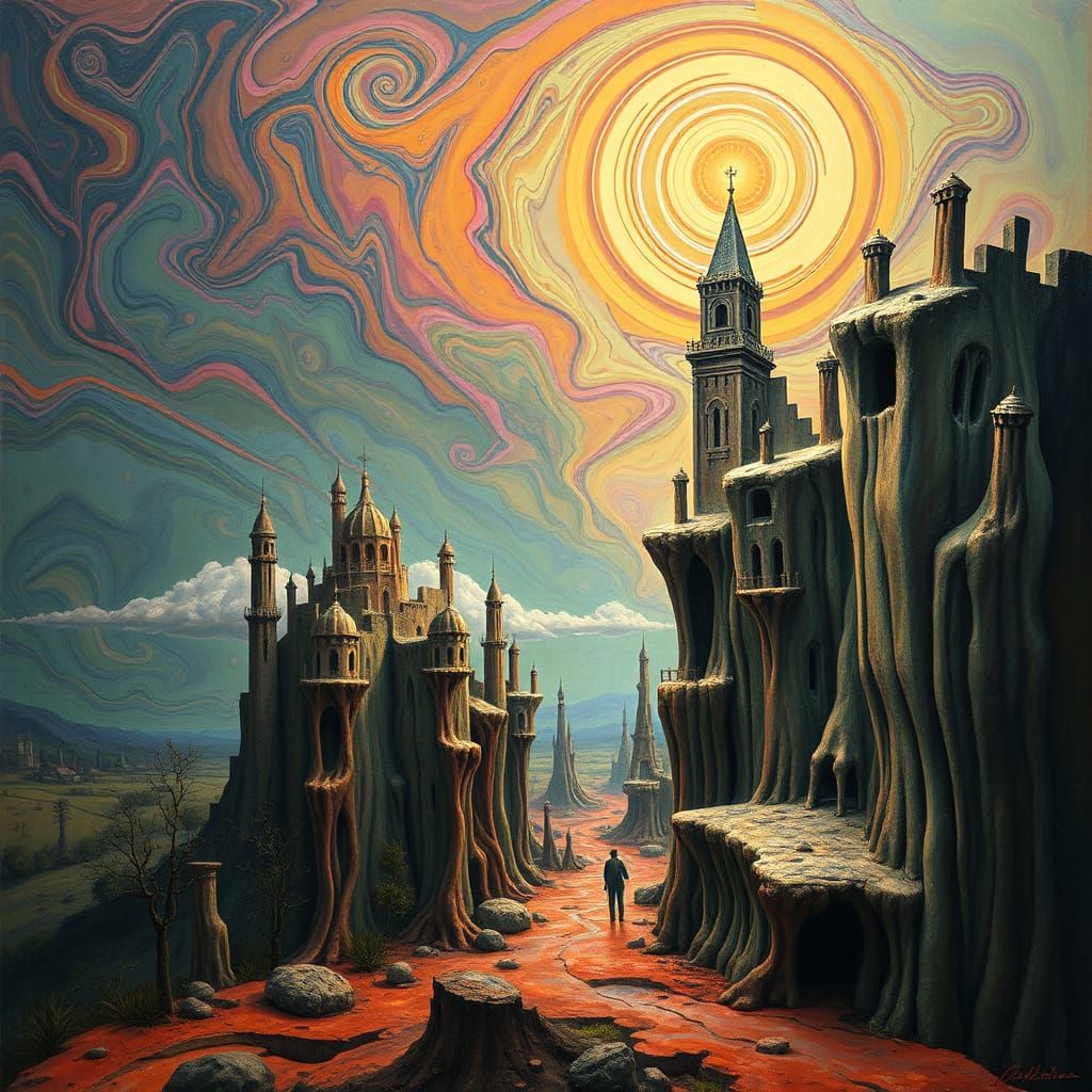 Distorted Dreamscapes in Vibrant Colors