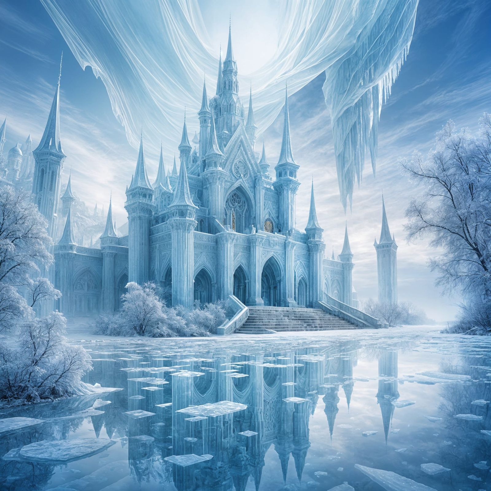 Ethereal Ice Palace in Dazzling Crystal