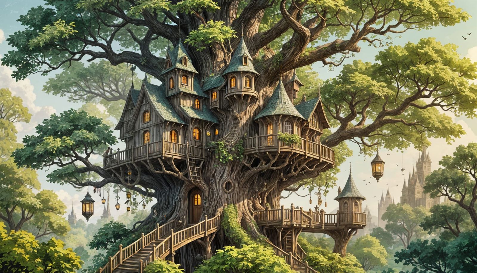Enchanted Treehouse Castle in Giant Oak