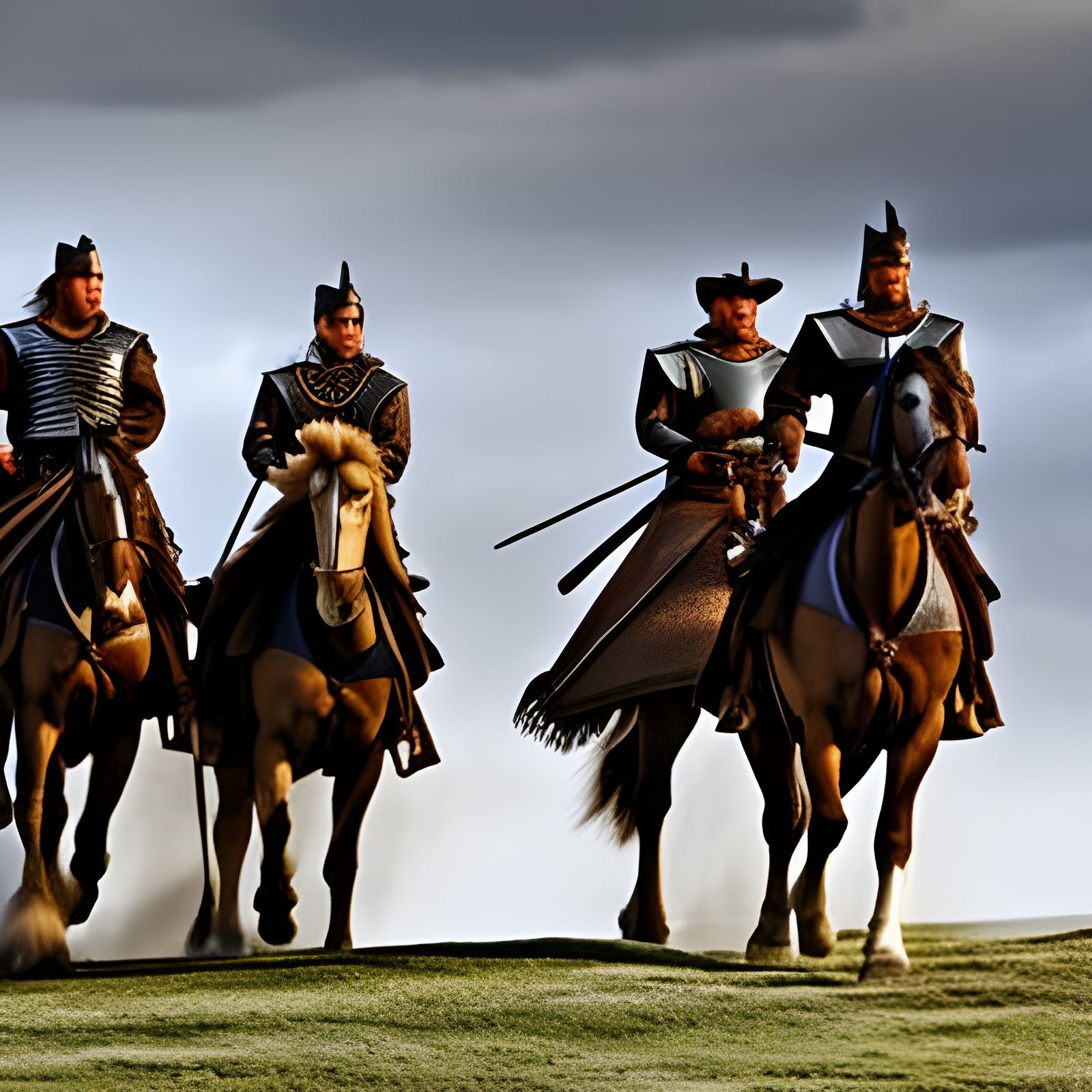 Viking Warriors Ride into Battle