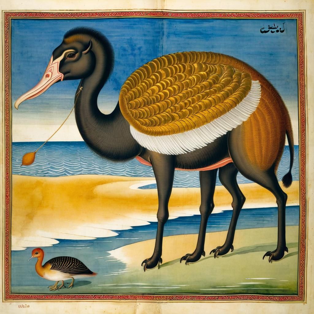 Dodo in a Mughal-Inspired Painting