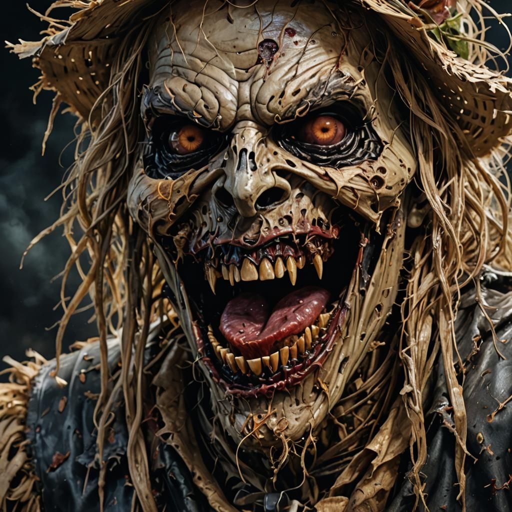 Hyperdetailed Masterpiece of Rotting Scarecrow Horror