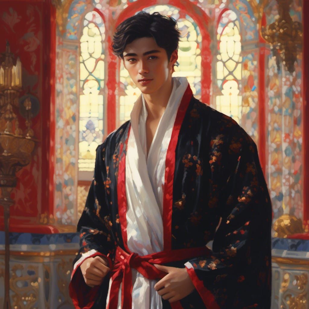 Impressionist Portrait of a Handsome Young Turkish Gentleman