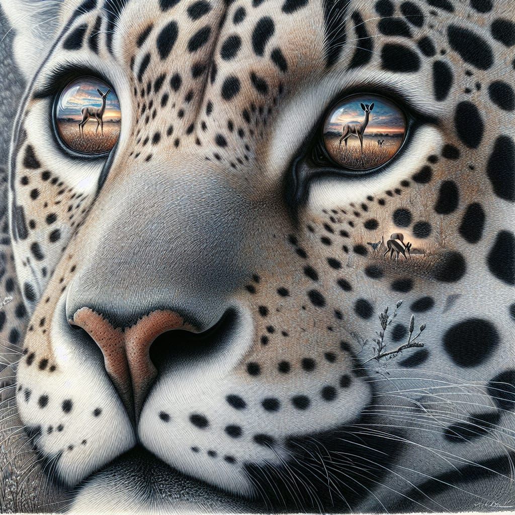 Jaguar's Face Captures Breathtaking Serengeti Landscape in H...