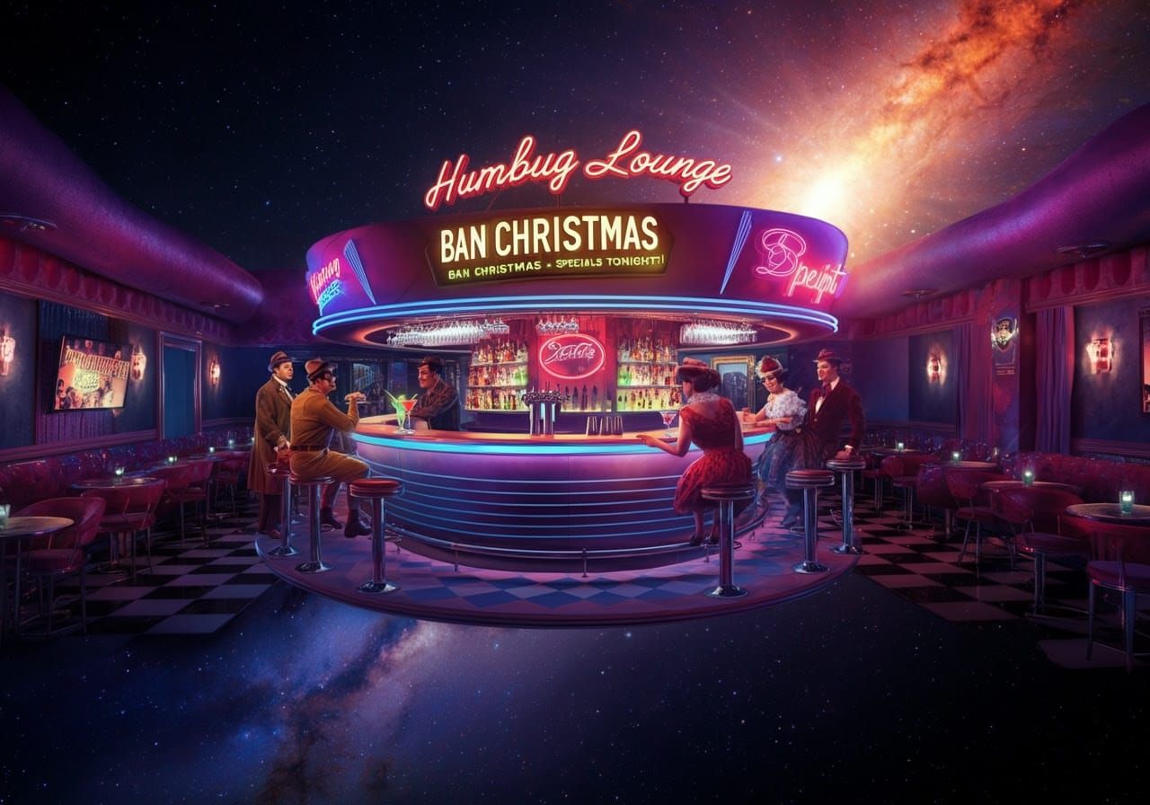 Space Age Bar in Cosmic Nostalgia