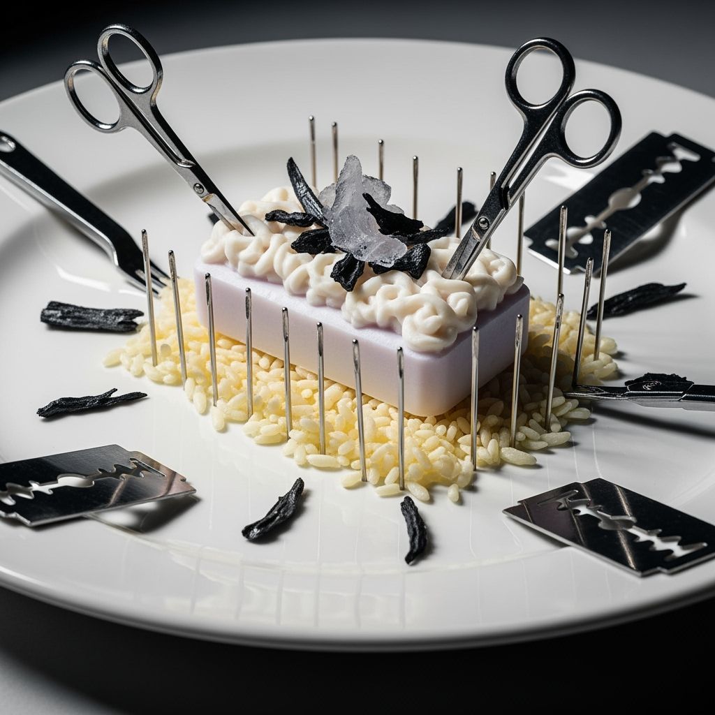Surreal Meal of Soap, Charcoal, and Sharp Objects