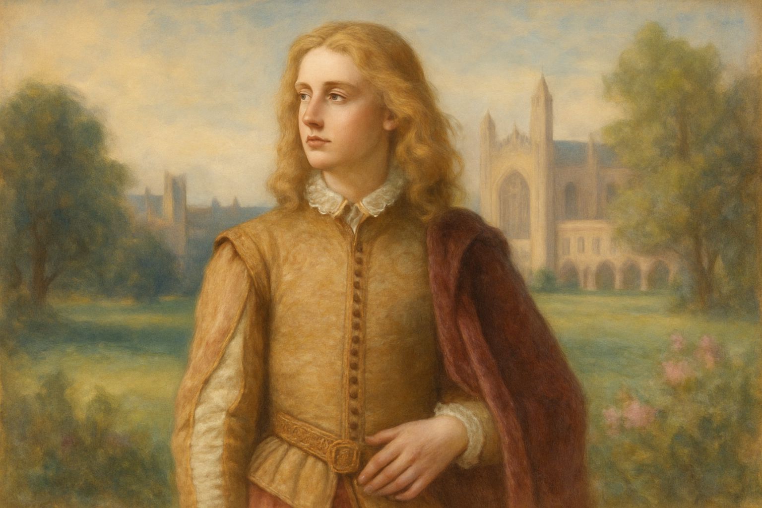 Renaissance Portrait of Henry Wriothesley in Cambridge Garde...