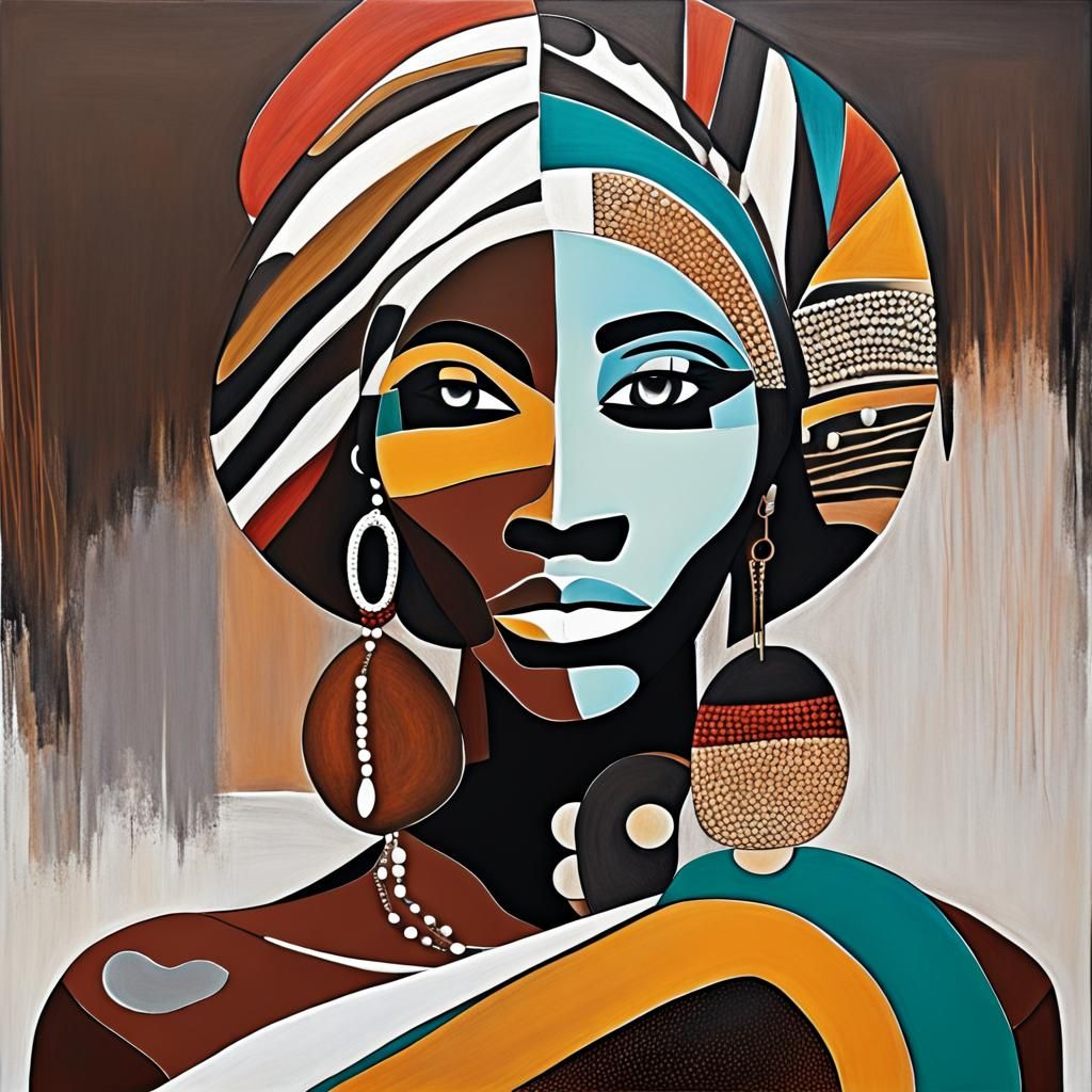 Mesmerizing portrayal of a woman with vibrant colors