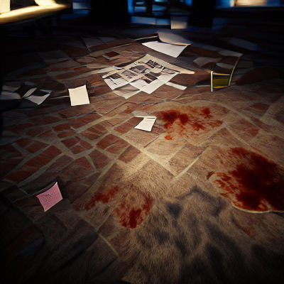 Dark Alleyway Homicide Scene in Neon City