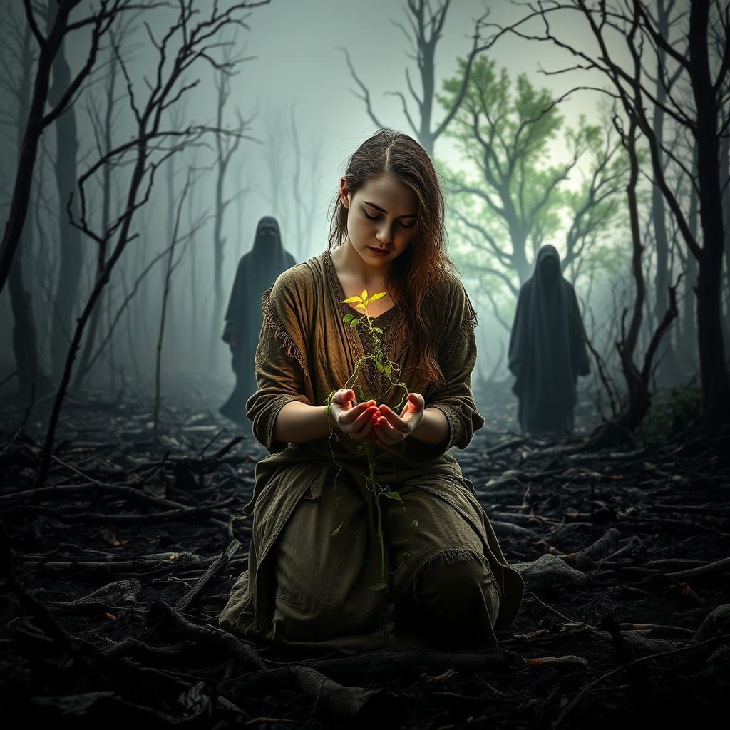 Hope Amidst Devastation in a Reviving Forest