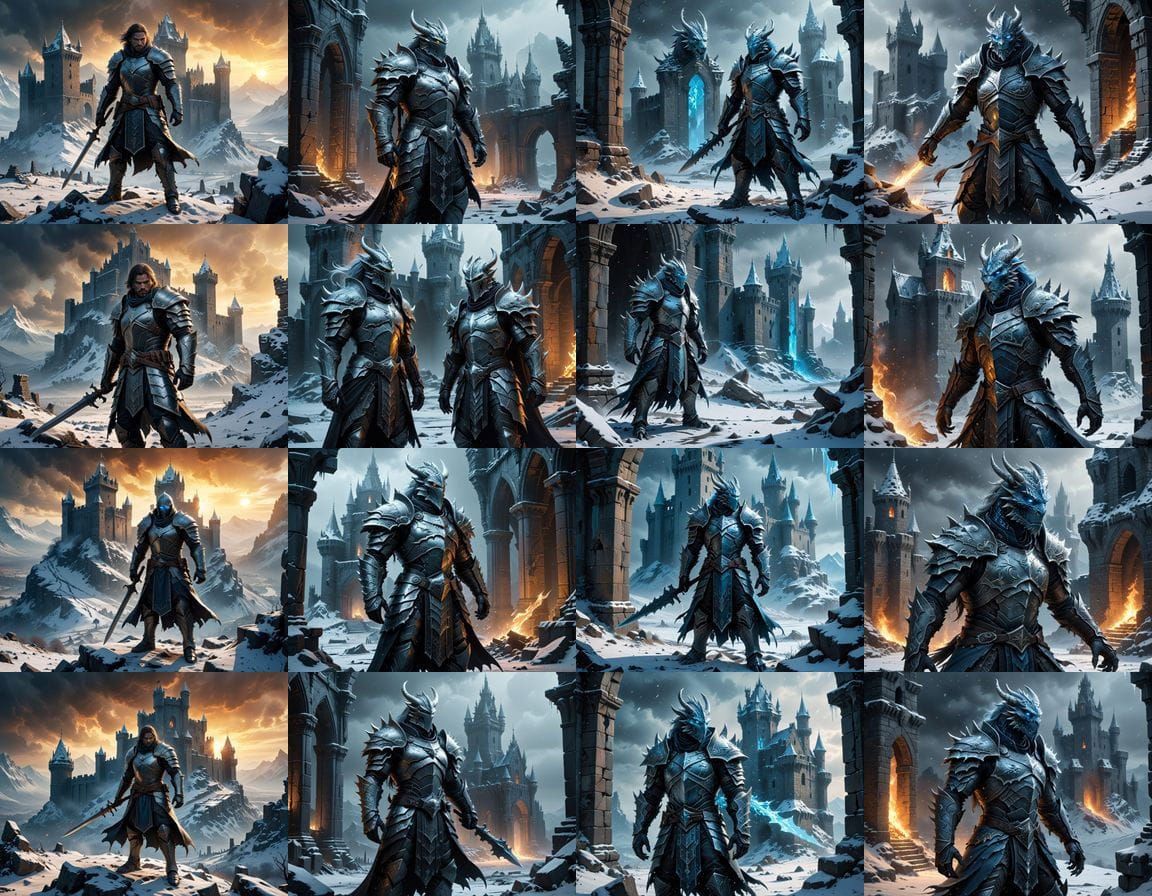 Imposing Dragonborn Warlock Ready for Battle