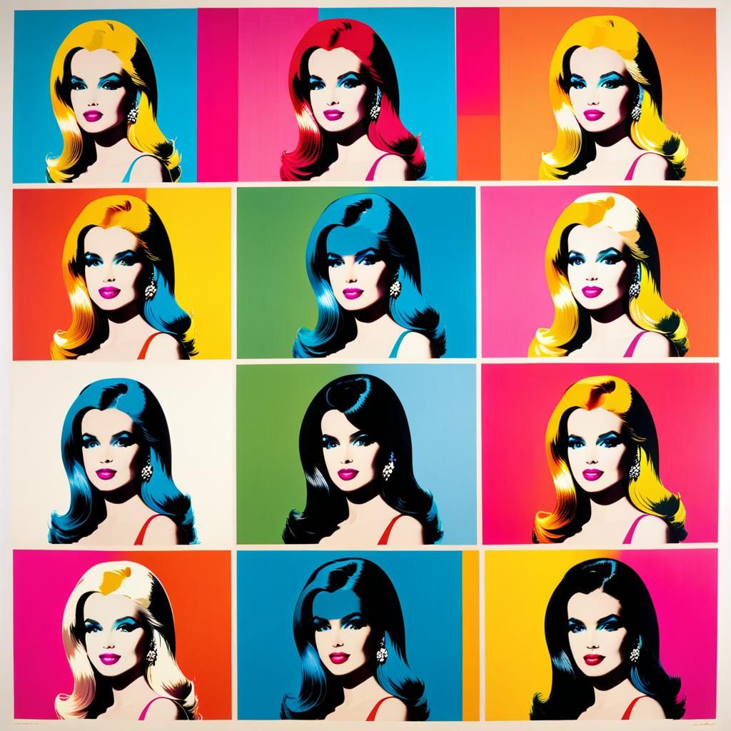 Pop-Art Colorful Malibu Barbie Illustration