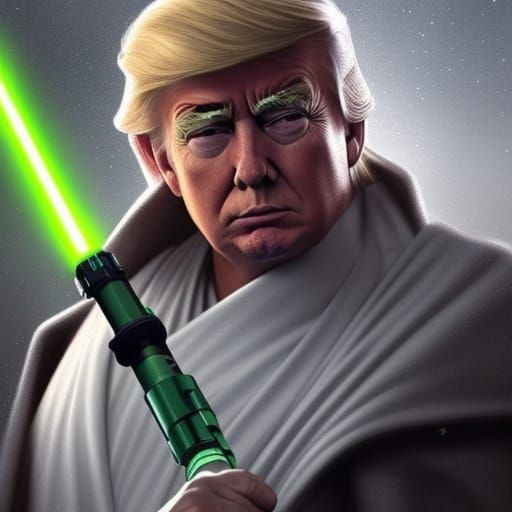 Jedi Master Portrait in Hyperdetailed Digital Art