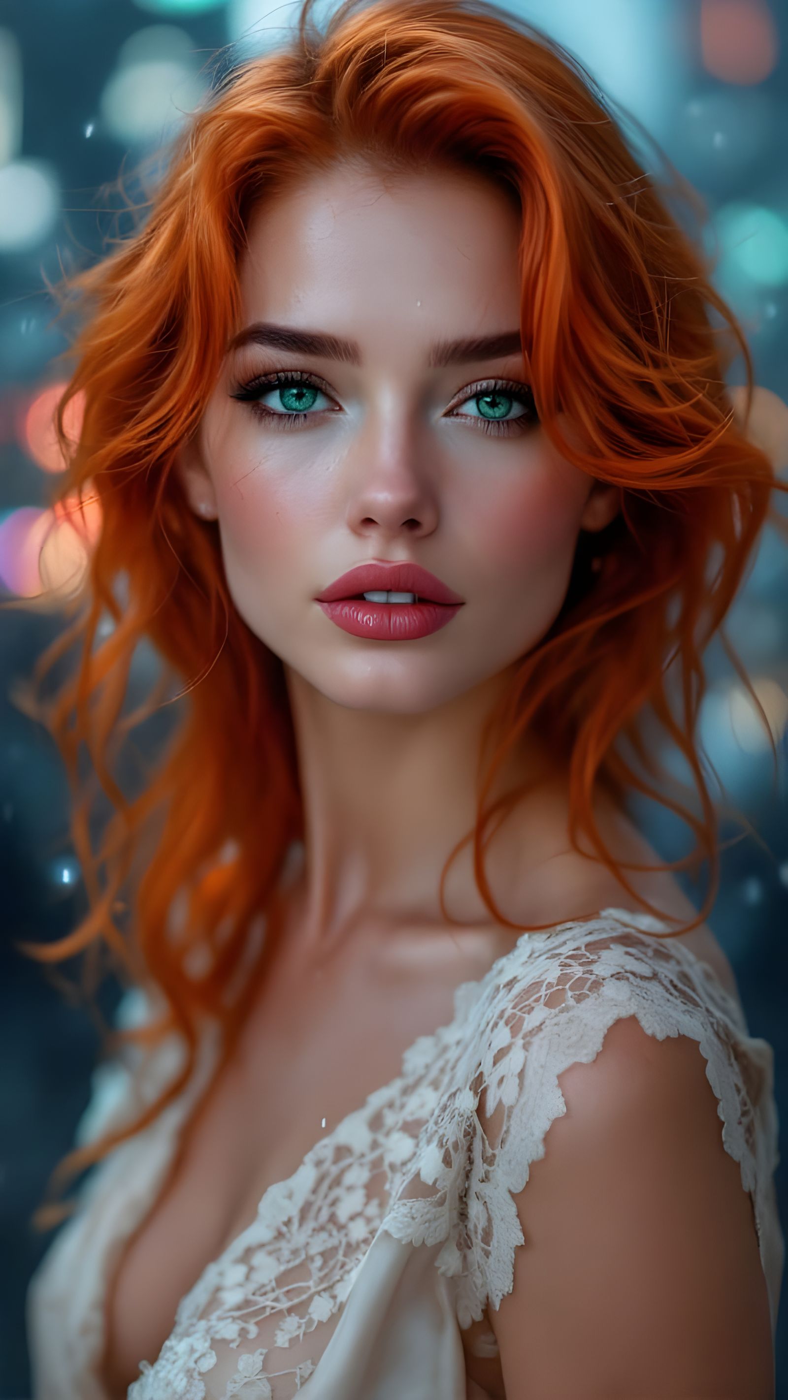 Stunning Modern Woman Portrait in Vibrant Hues