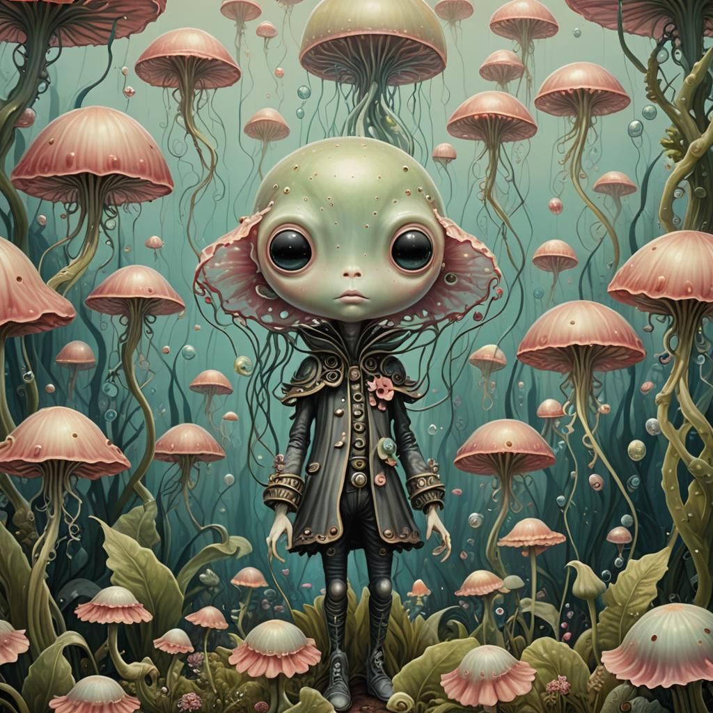 Alien with Jellyfish attributes