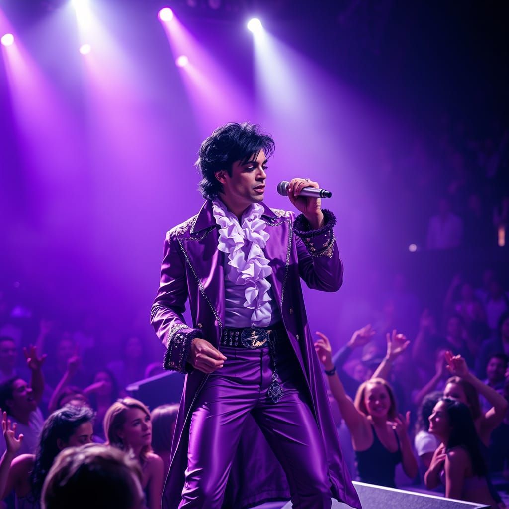 Prince Performs Epic Live Concert of Purple Rain in Lavish S...
