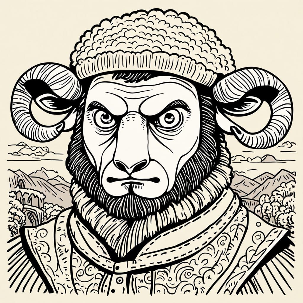 Cartoon Lamb's Mutton Chop Surprise