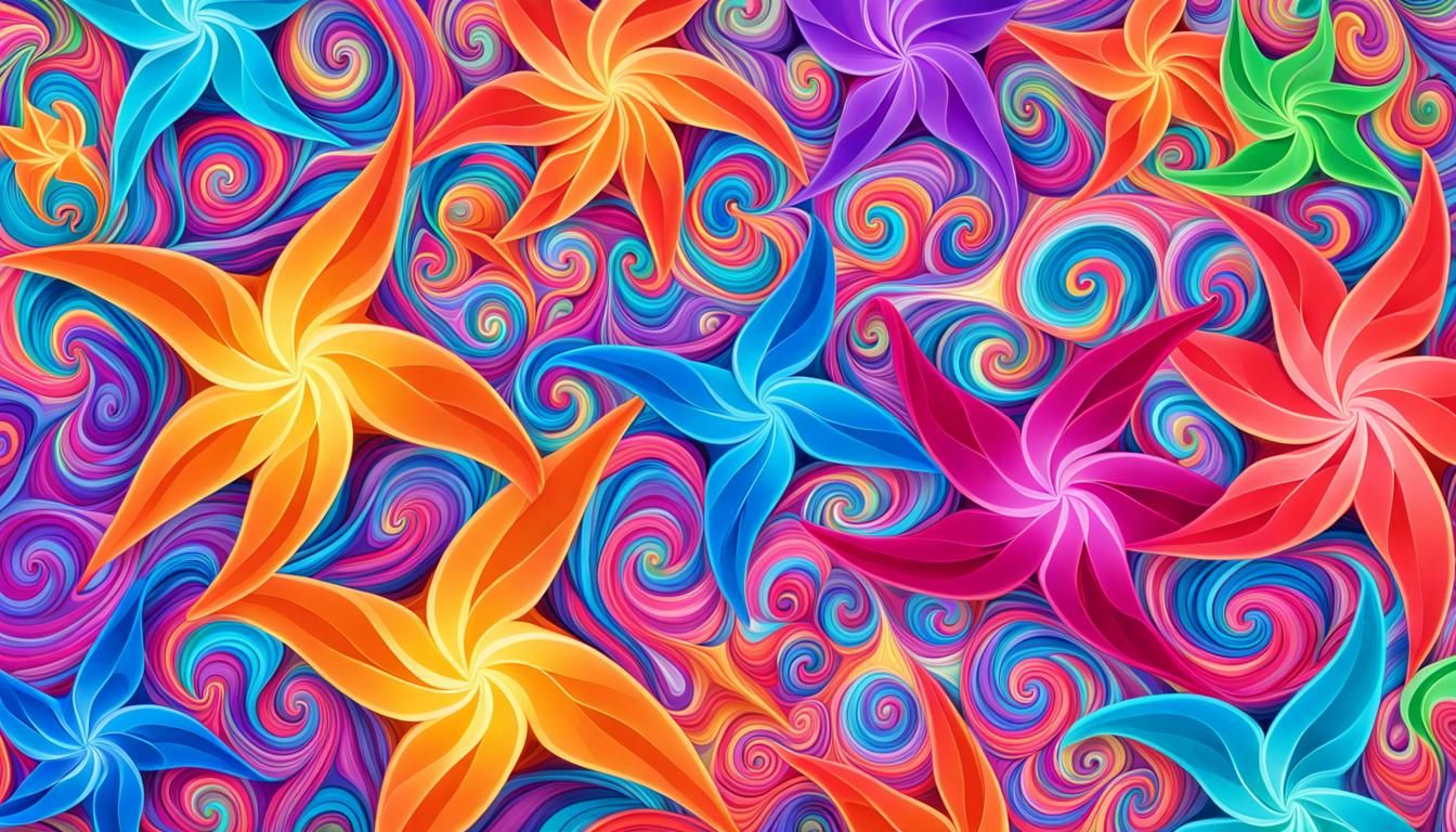 Five Swirling Jelly Star Portraits in Vibrant Colors