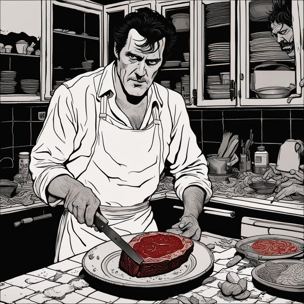 Bruce Campbell Likes His Steak Rare