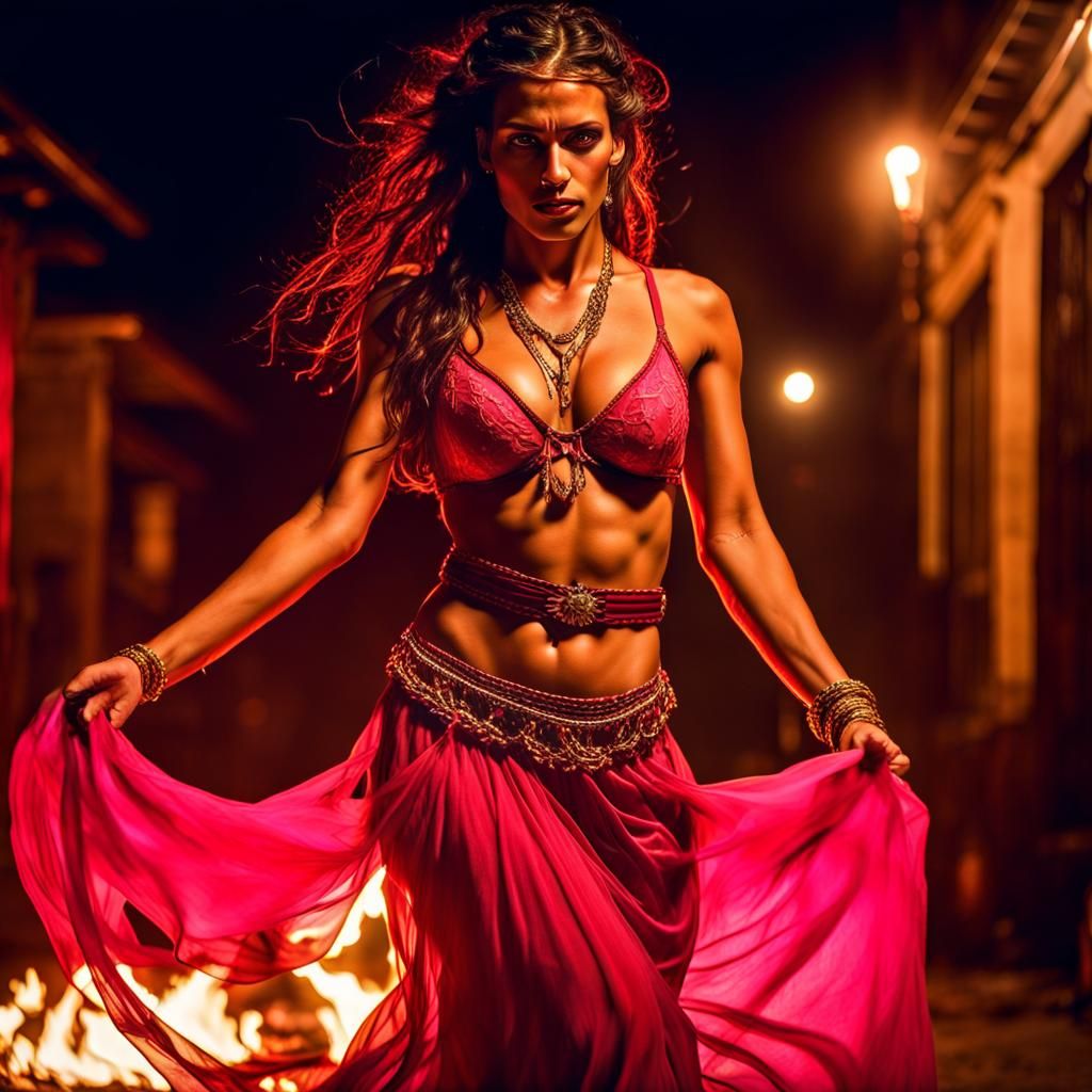 Gypsy Dancer in the Firelight