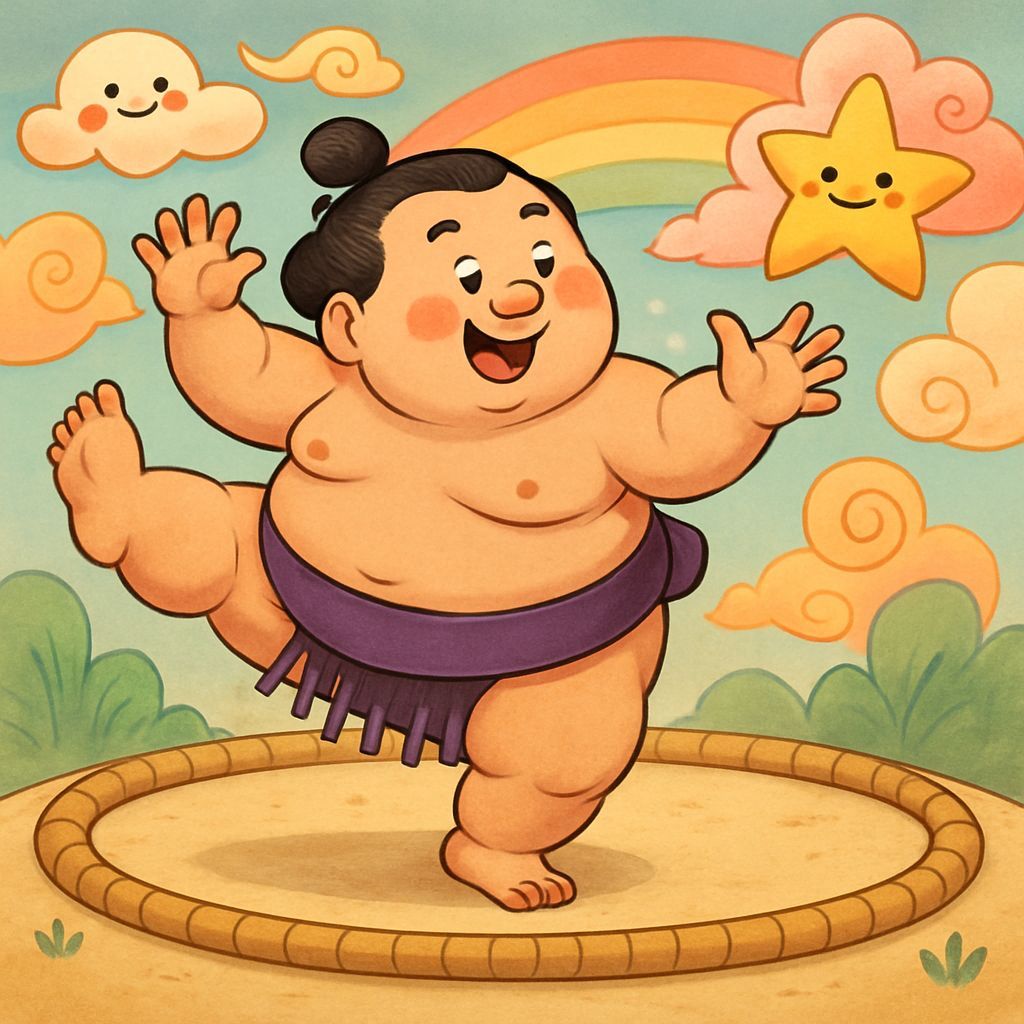 Whimsical Sumo Wrestler Generated by AI