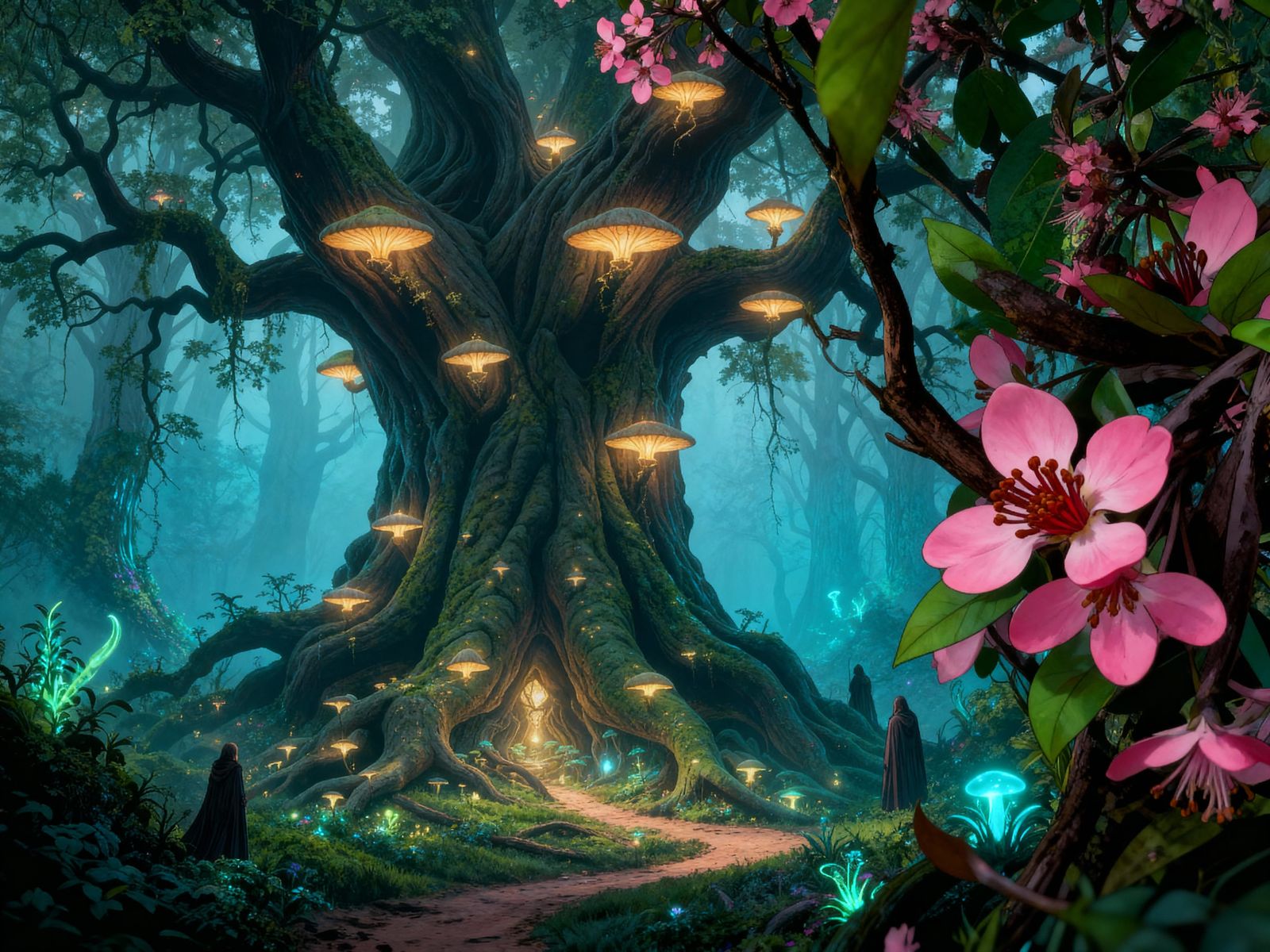 Fantasy Fairy Forest in Comic Book Art Style