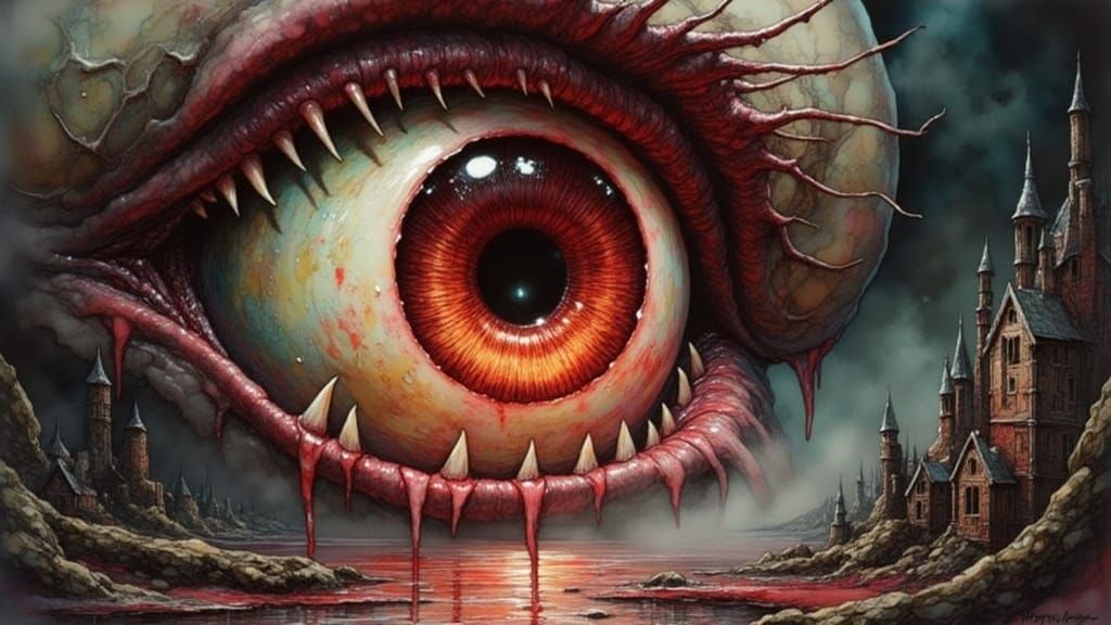 Visceral Biomechanical Eyeball Monster