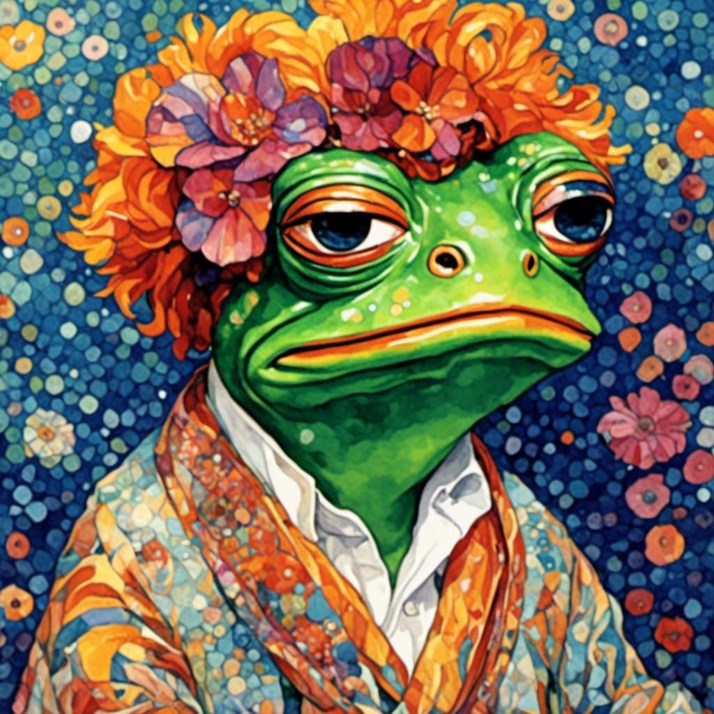 Whimsical Bohemian Psychedelia Depicts Pepe the Frog