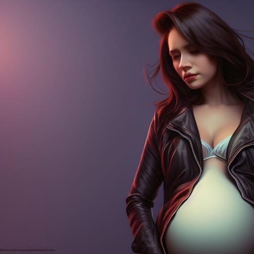 Hyperdetailed Portrait of Pregnant Woman, Dynamic Lighting