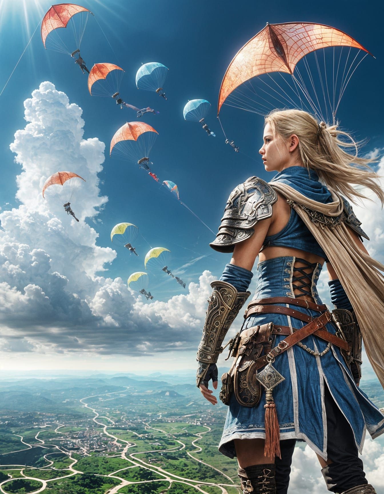 Fantasy Kite Flyer in Dreamlike Proportions