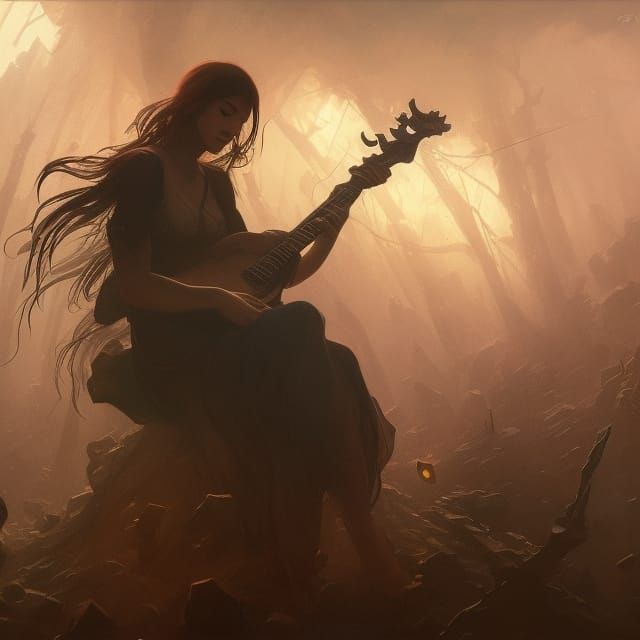 Ethereal Dark Fantasy Instrument Masterpiece