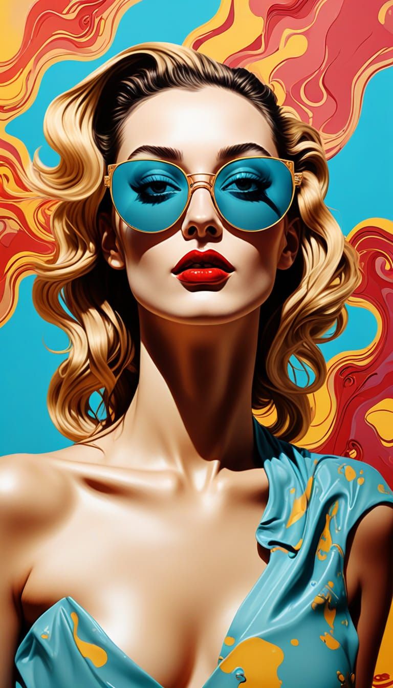 Venus in Pop Art Style Web Design