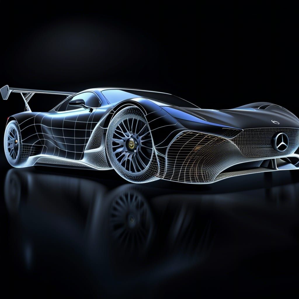 Mercedes McLaren GT1 Cel-Shaded 3D Render