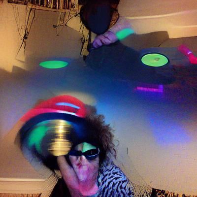 Neon Rhythm Game in Distressed Retro Futurism