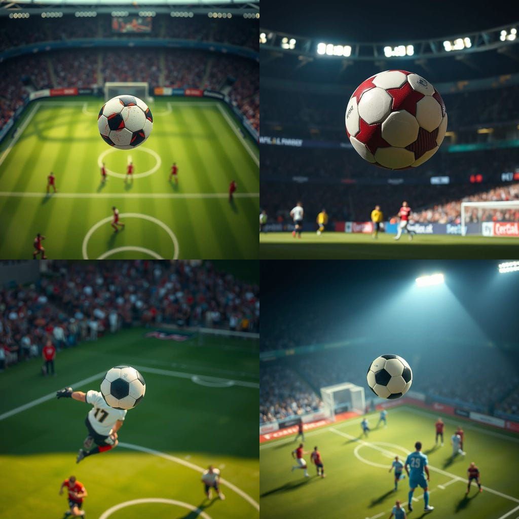 Action-Packed Football Scene in Vivid Bokeh