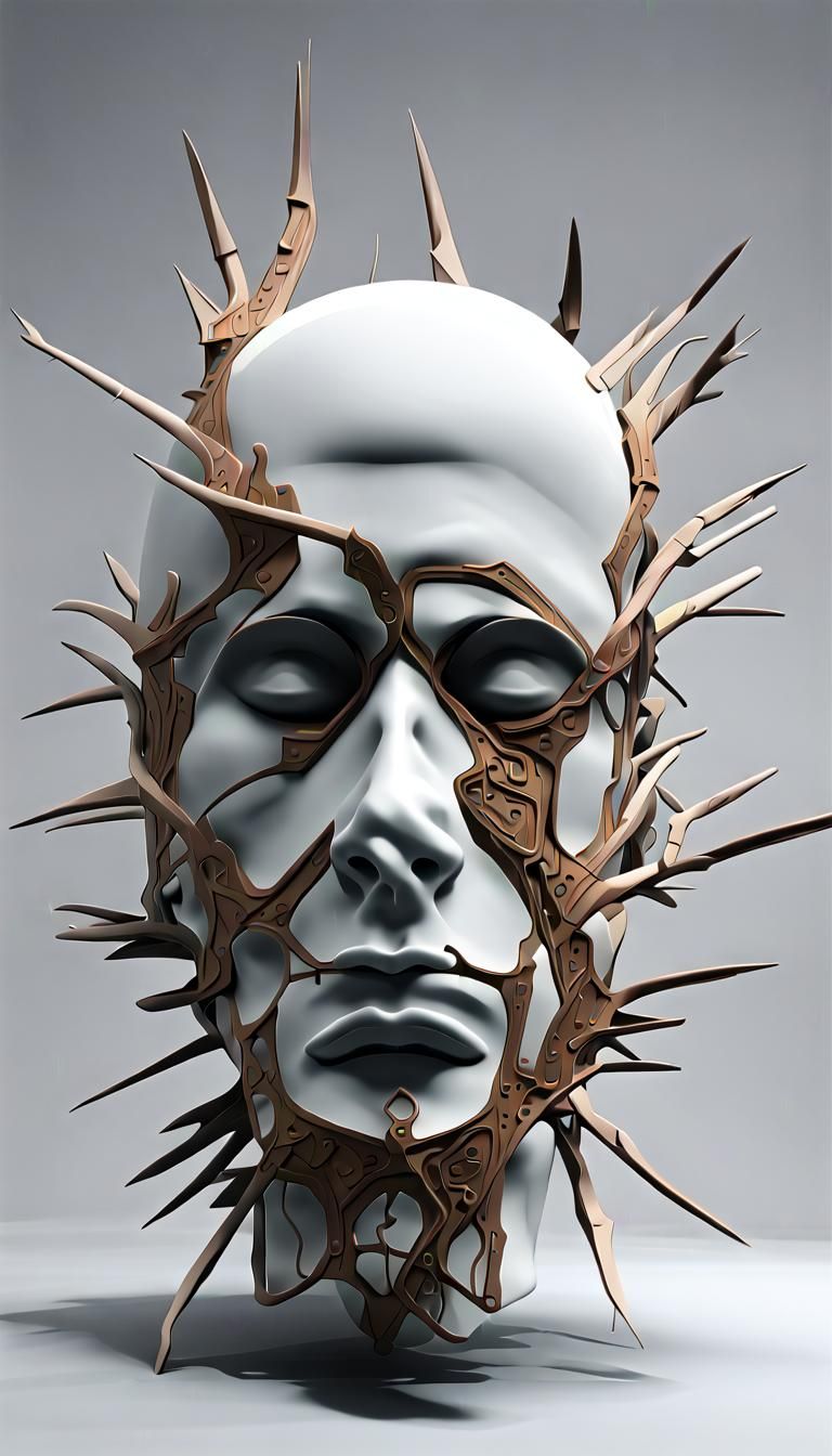 Vorticism Sculpture: Evil Words Last Forever