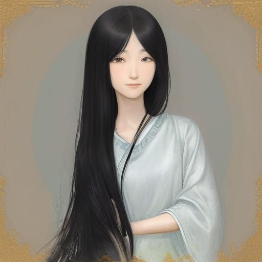 Anime Girl in Soft, Pastel Hues