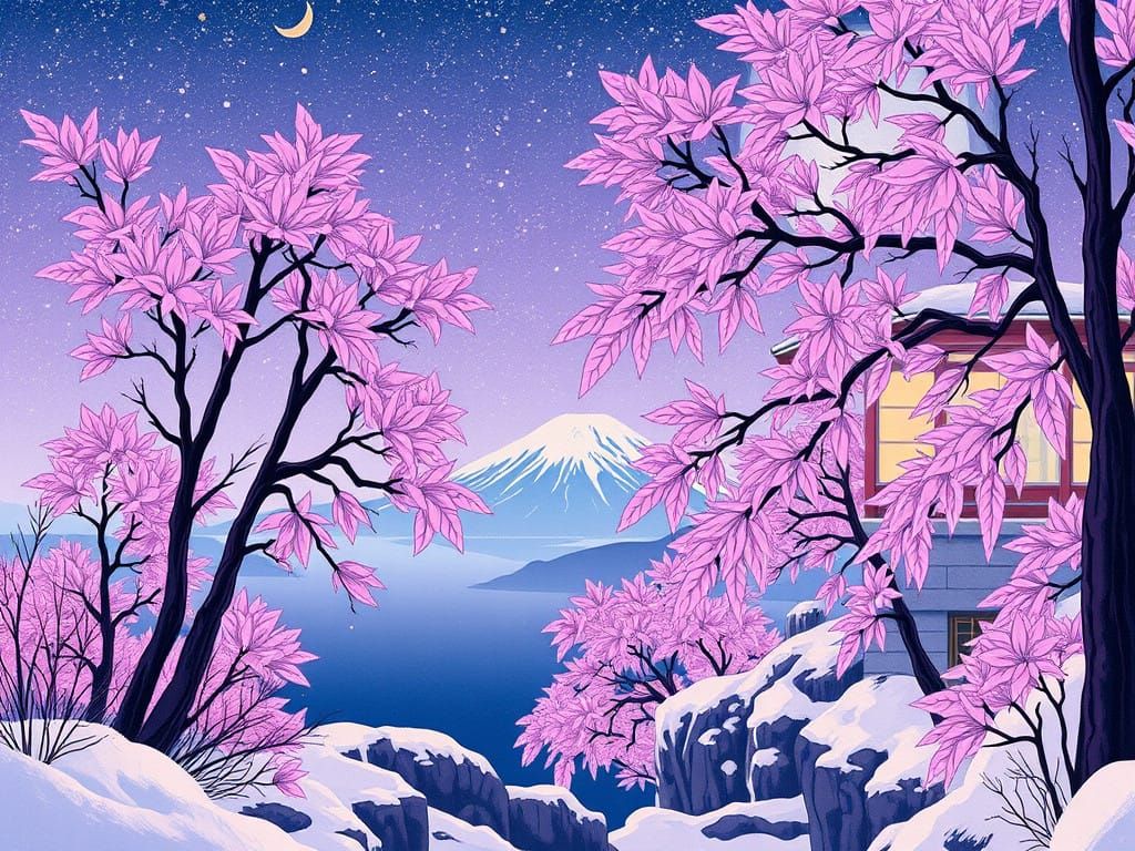 Ethereal Baltic Veranda with Psychedelic Hues